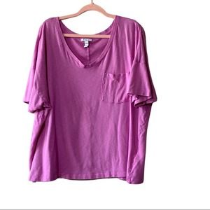 Daily Ritual T-Shirt with front pocket Size XXL, Pink